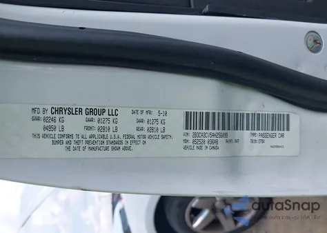 2010 Dodge Charger Sxt from USA, damaged, VIN 2B3CA3CV5AH256099